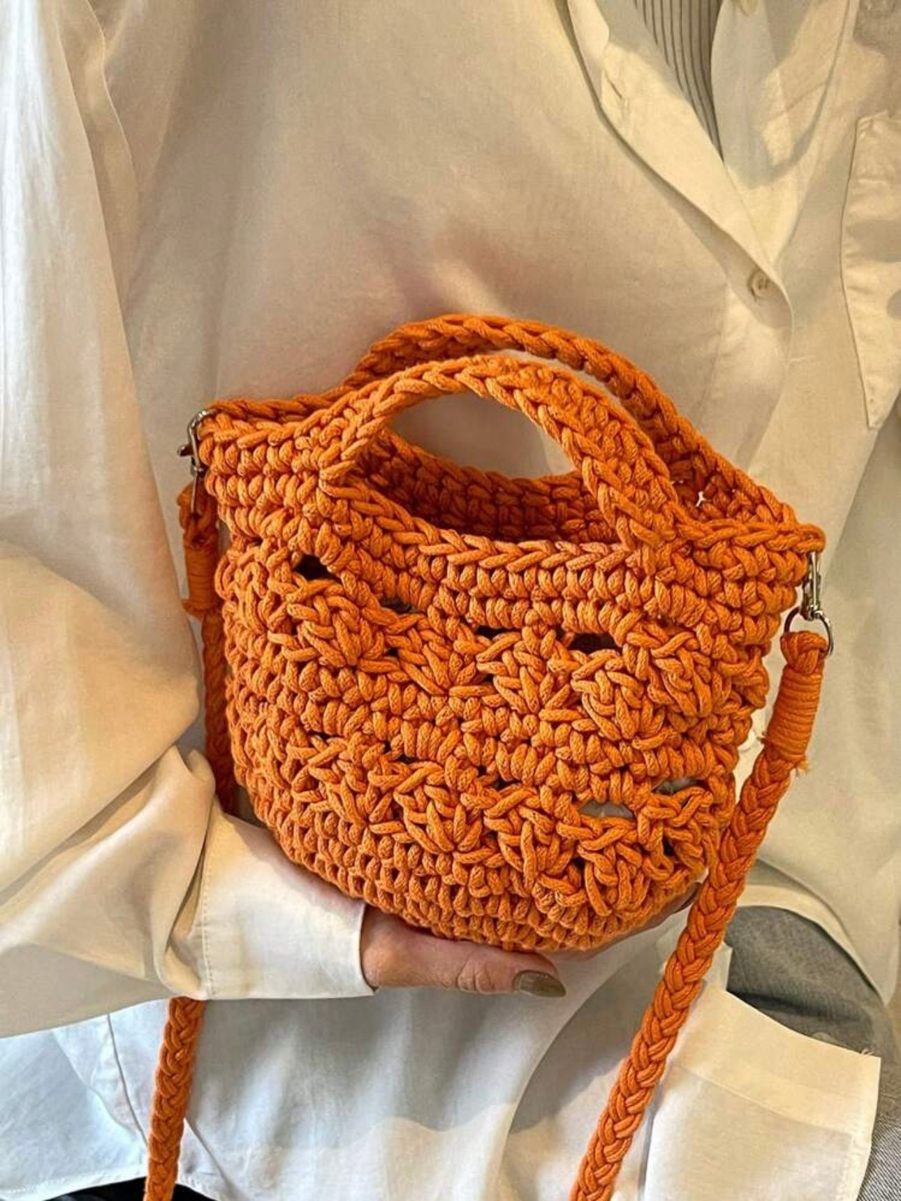 BOLSO CROCHET NARANJA