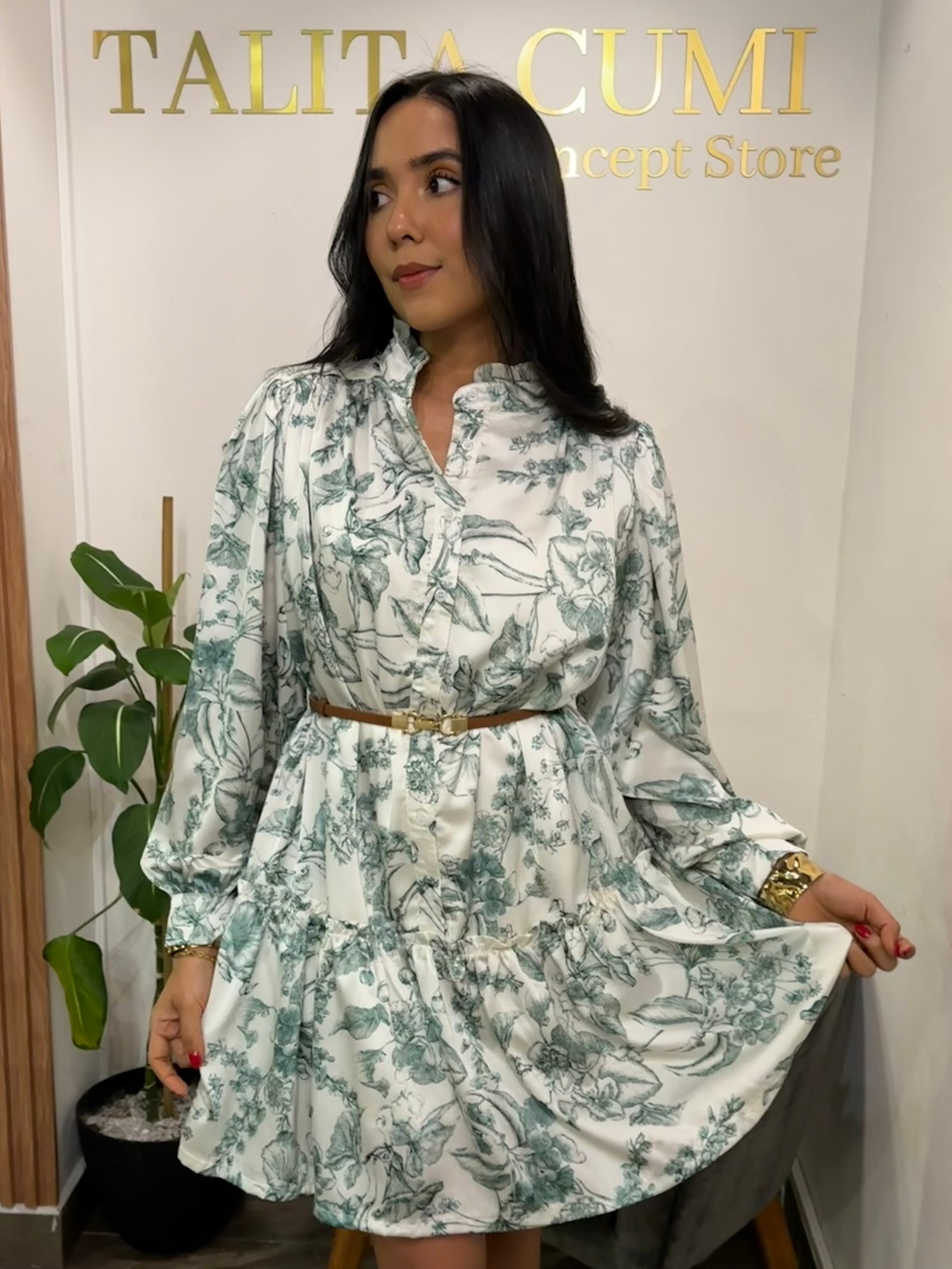 VESTIDO MERCI MANGA LARGA FLORAL