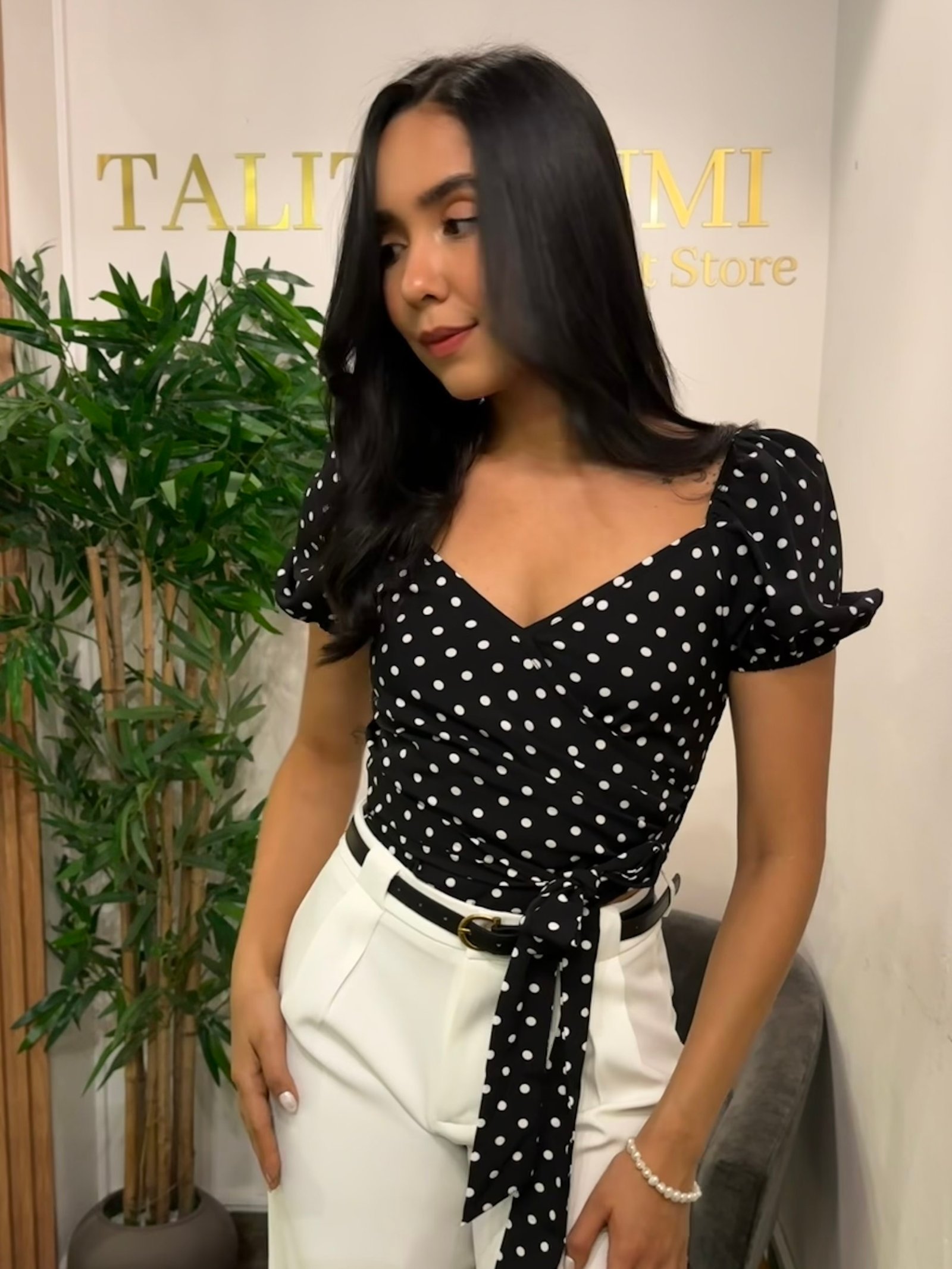 BLUSA POLKA DOT PUNTOS TALLA XS