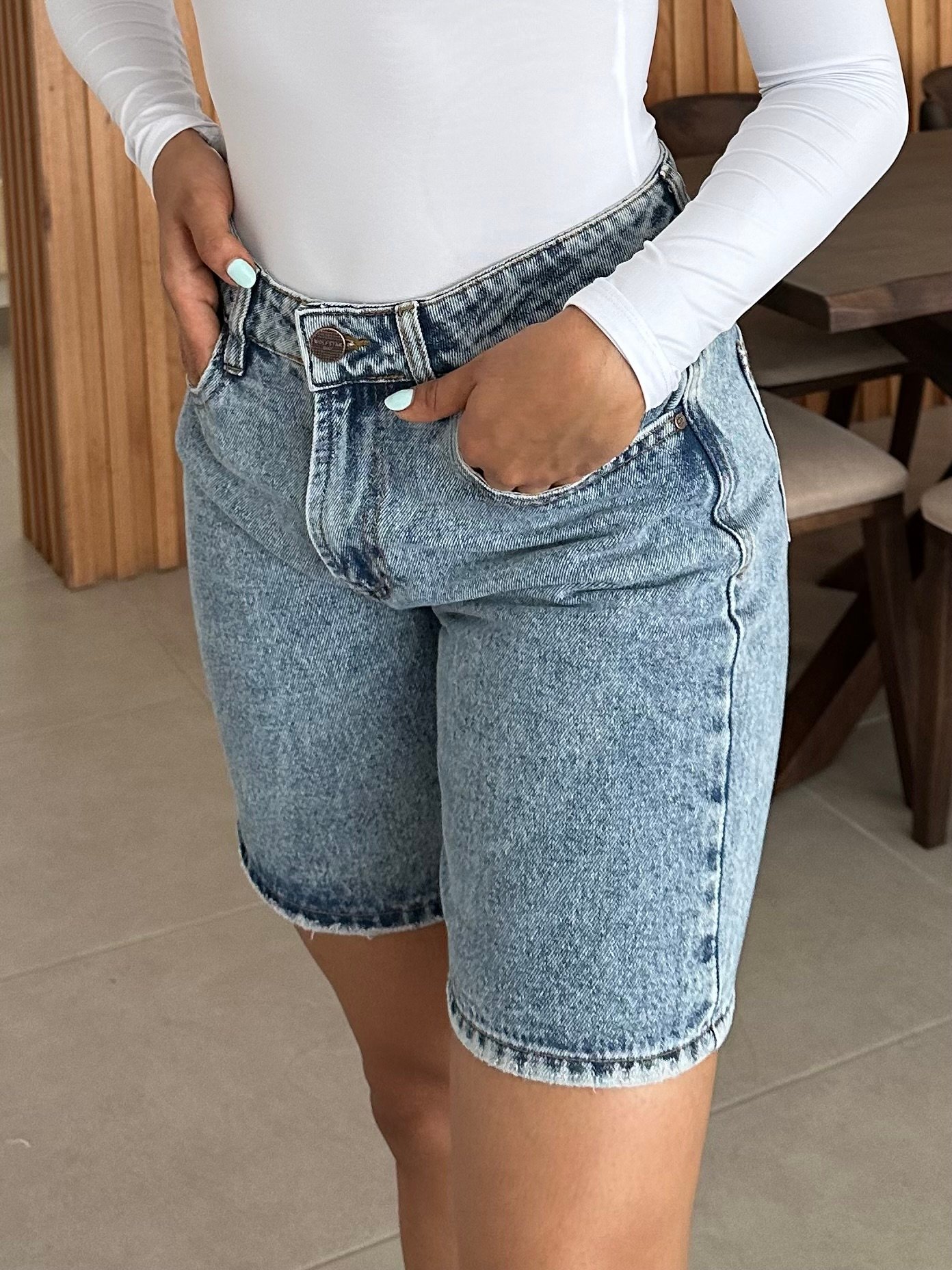 SHORT COLOMBIANO TIRO ALTO TIPO BERMUDA