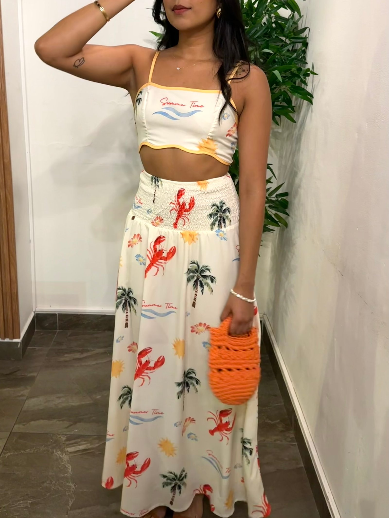 CONJUNTO PLAYA FALDA Y TOP TALLA L