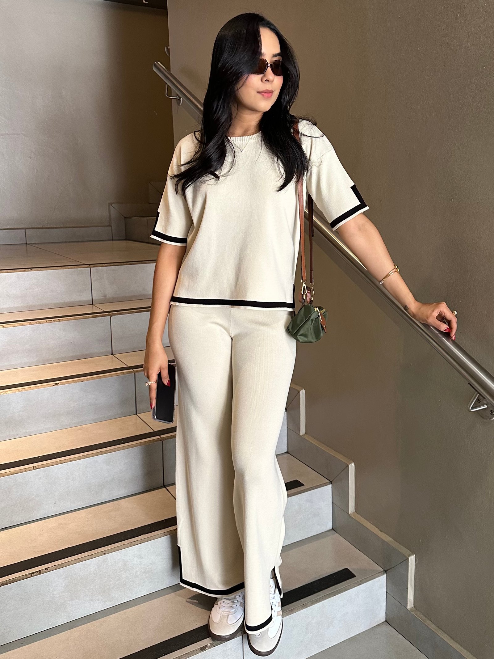 CONJUNTO VIAJE MANGA 3/4 BEIGE