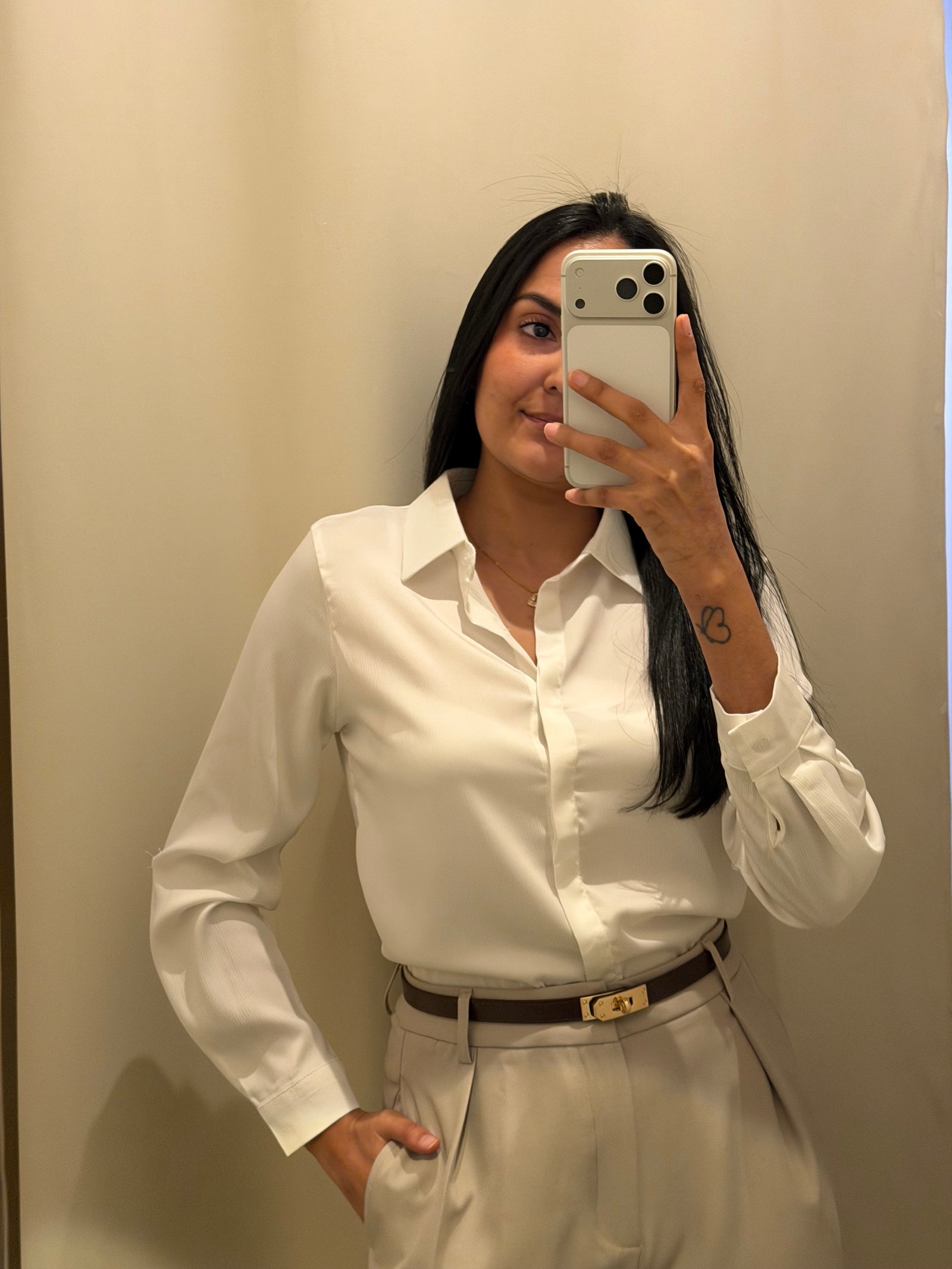 BLUSA MIT BOTONES BLANCO