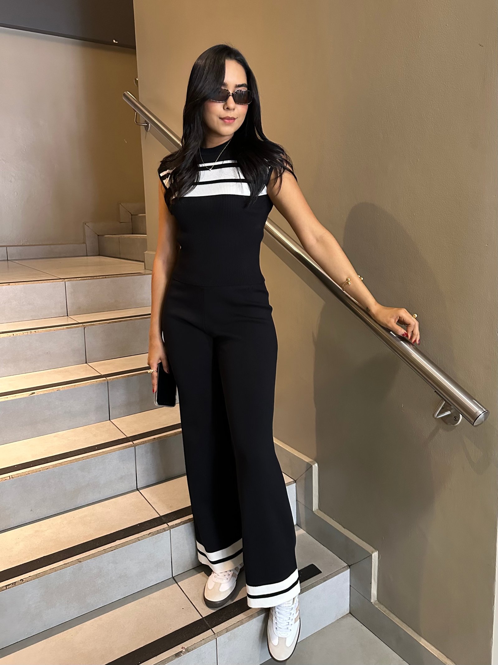 CONJUNTO VIAJE MANGA CORTA CON RAYAS