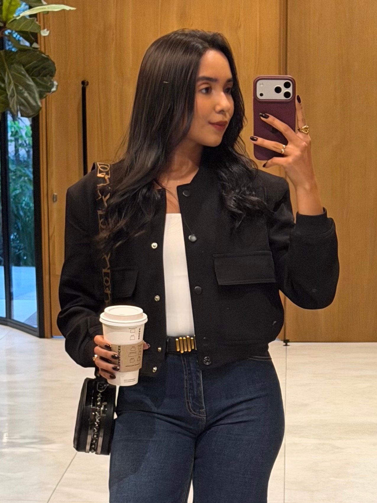 CHAQUETA BOMBER NEGRO