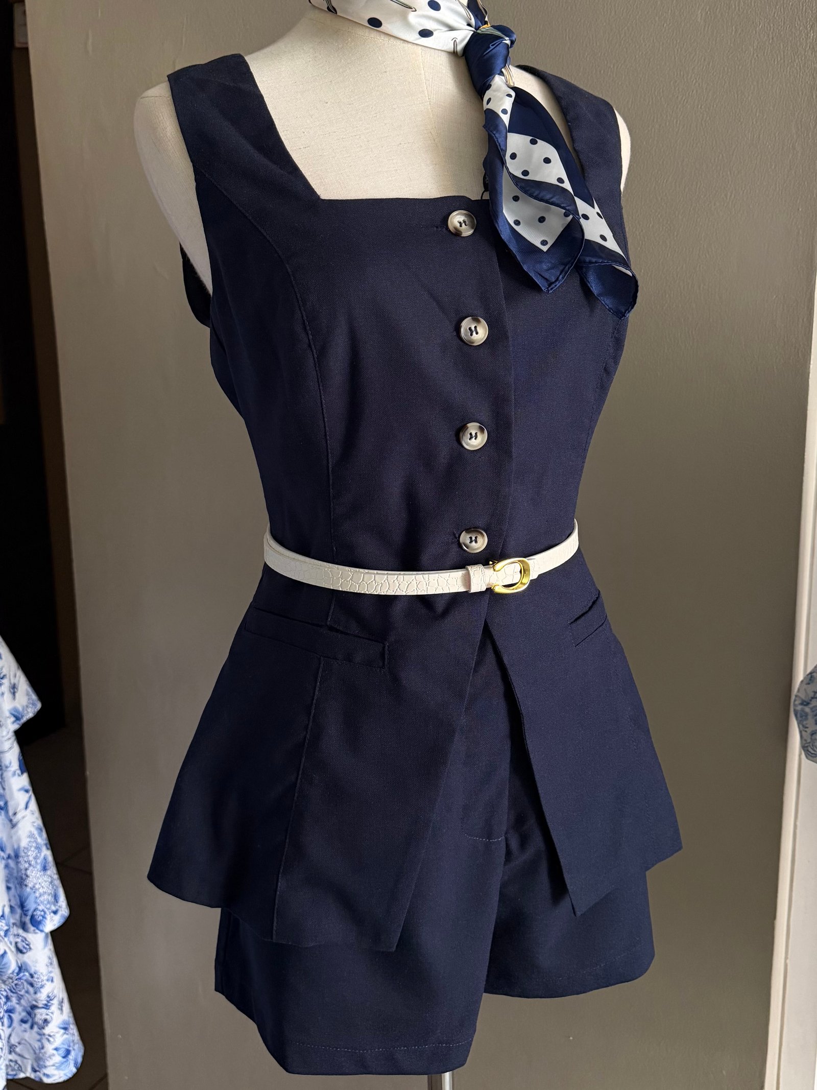 SET SHORT Y CAMISA MB NAVY BLUE
