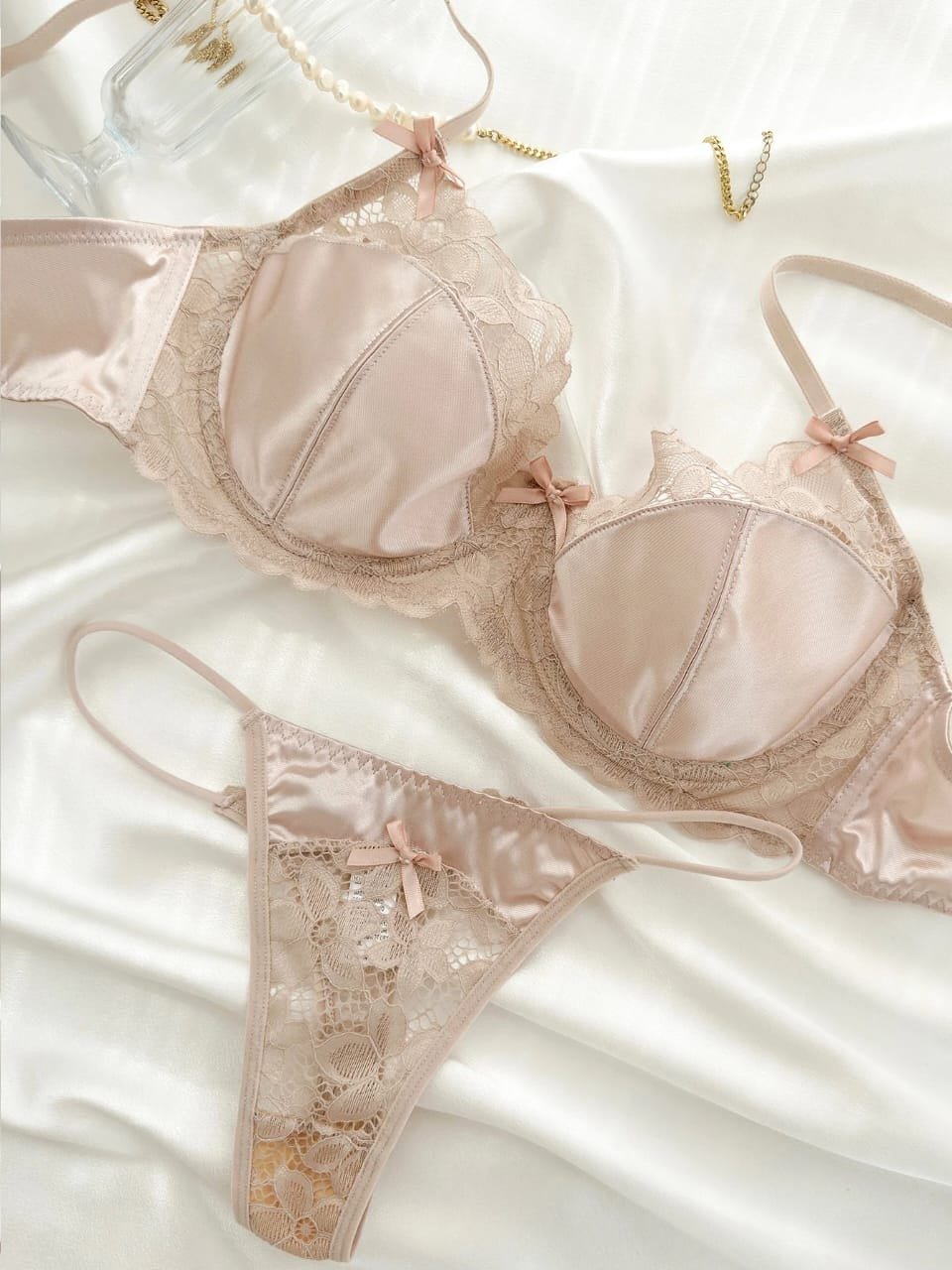 SET 2 PIEZAS BEIGE SATINADO S