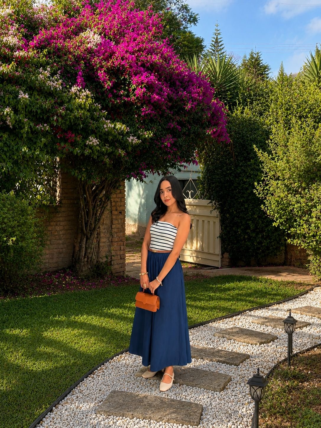 VESTIDO NAVY BLUE RAYADO - S