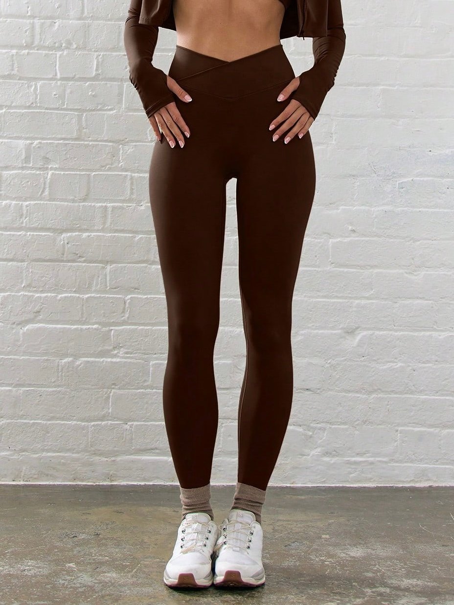 LEGGINGS SEAMLESS CRUZADA CAFÉ