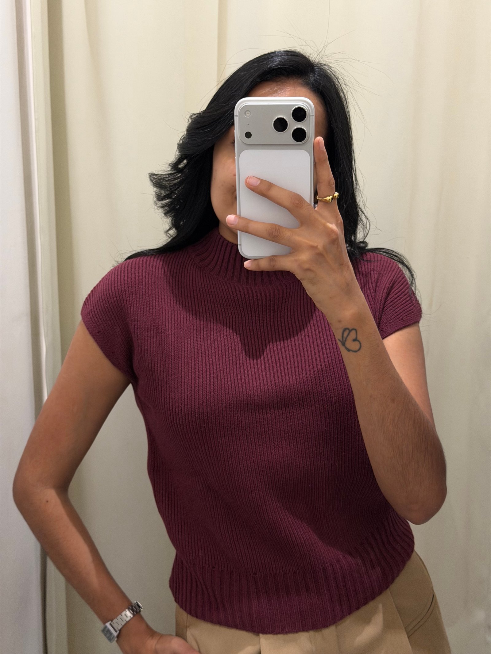 CAMISA CUELLO ALTO TEJIDA