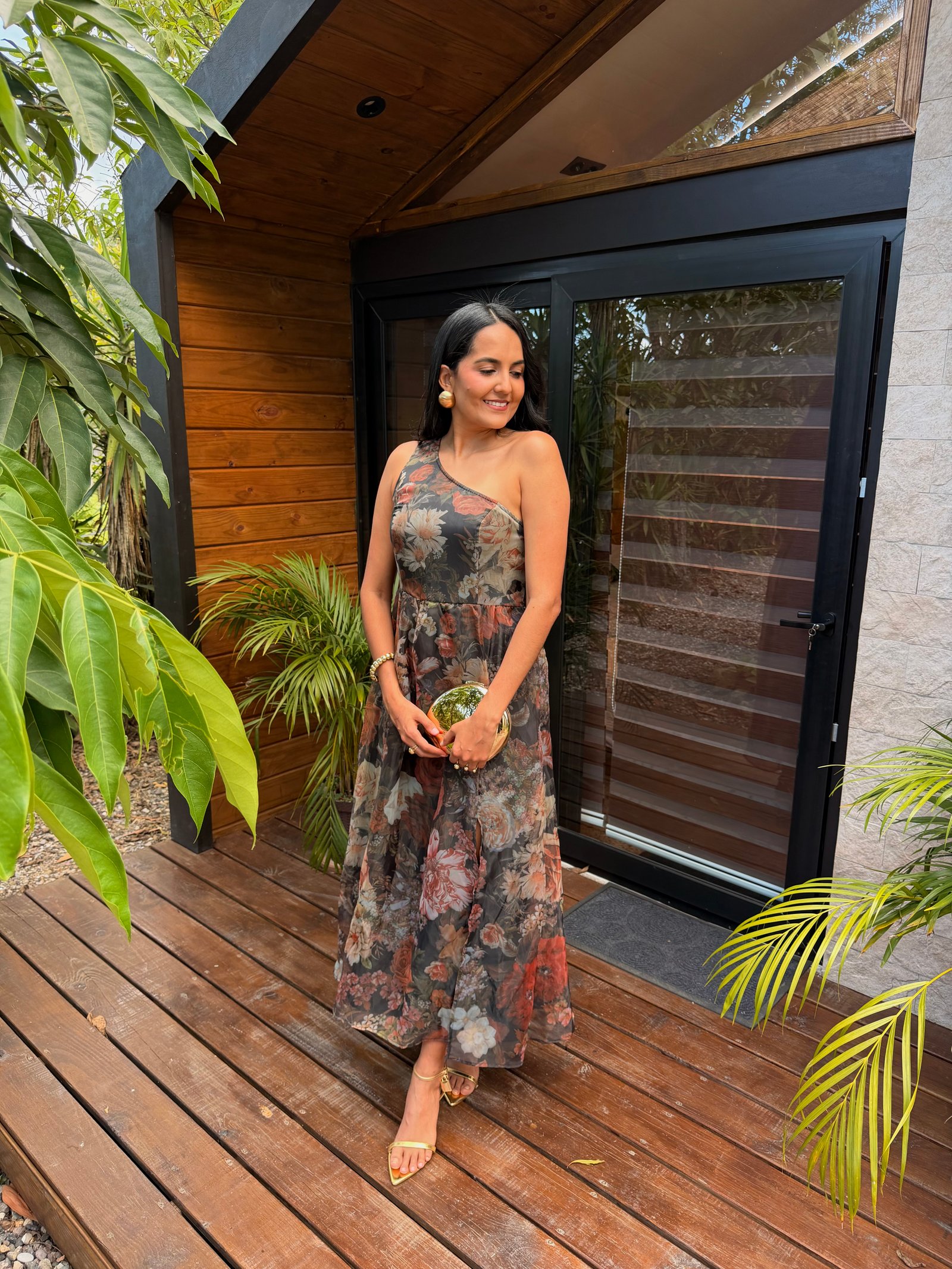 VESTIDO MIDI CHIFON FLORAL