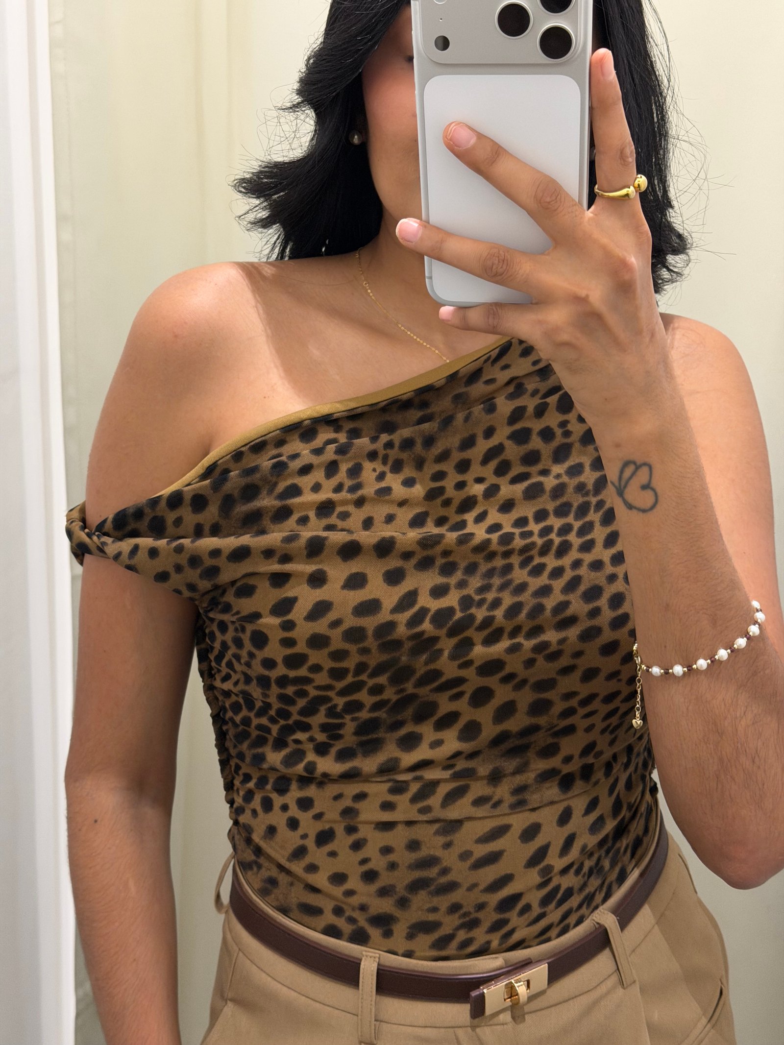 CAMISA OFF SHOULDER ANIMAL PRINT