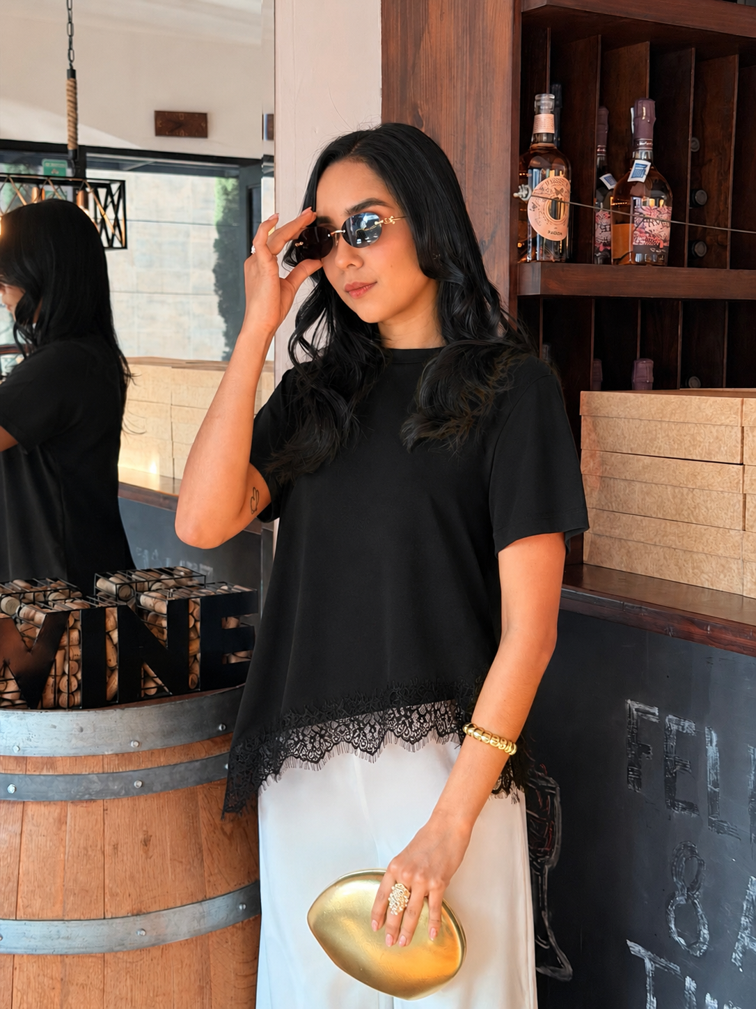 CAMISA BASIC ENCAJE