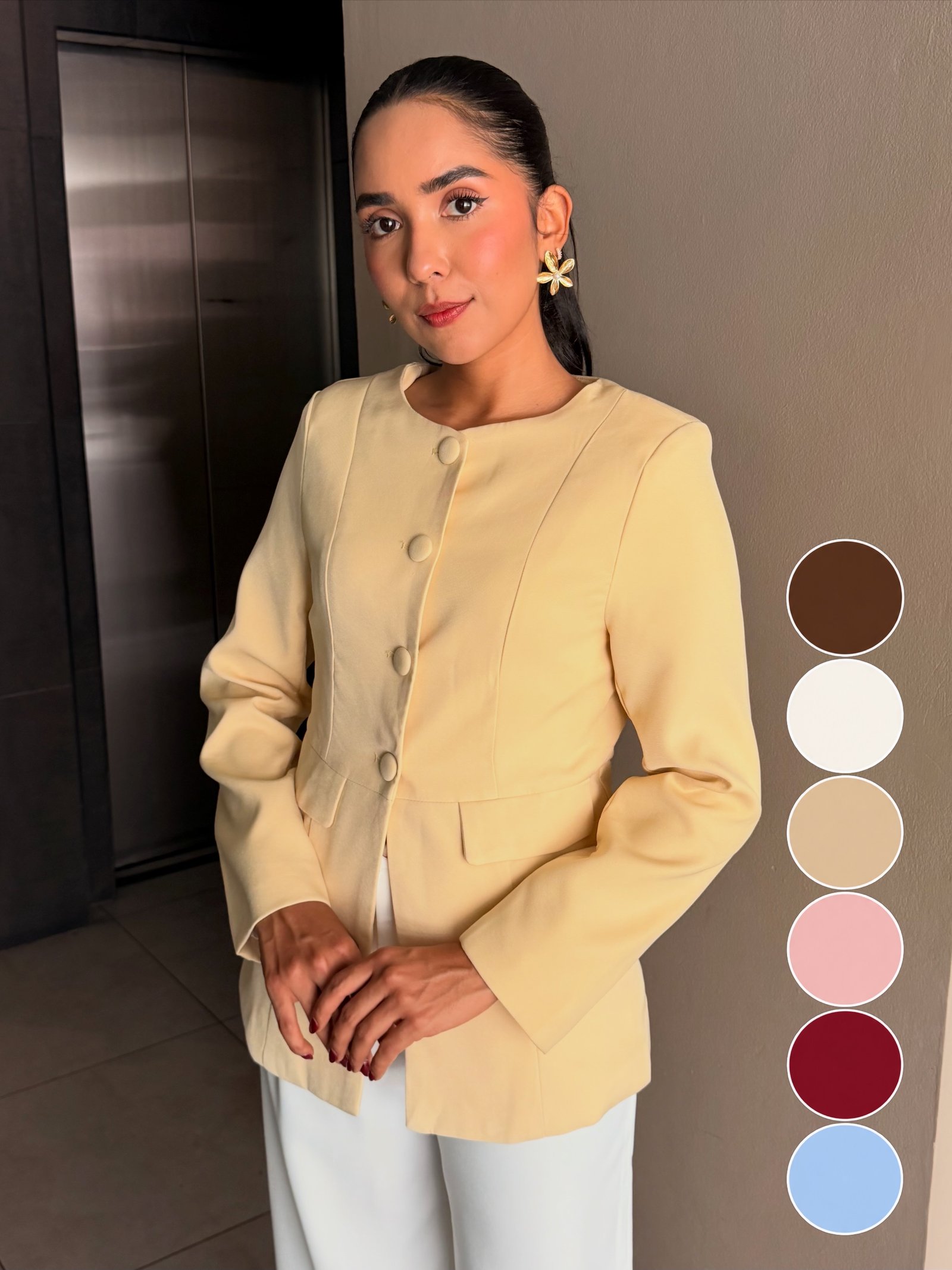 BLAZER 3 BOTONES AMARILLO