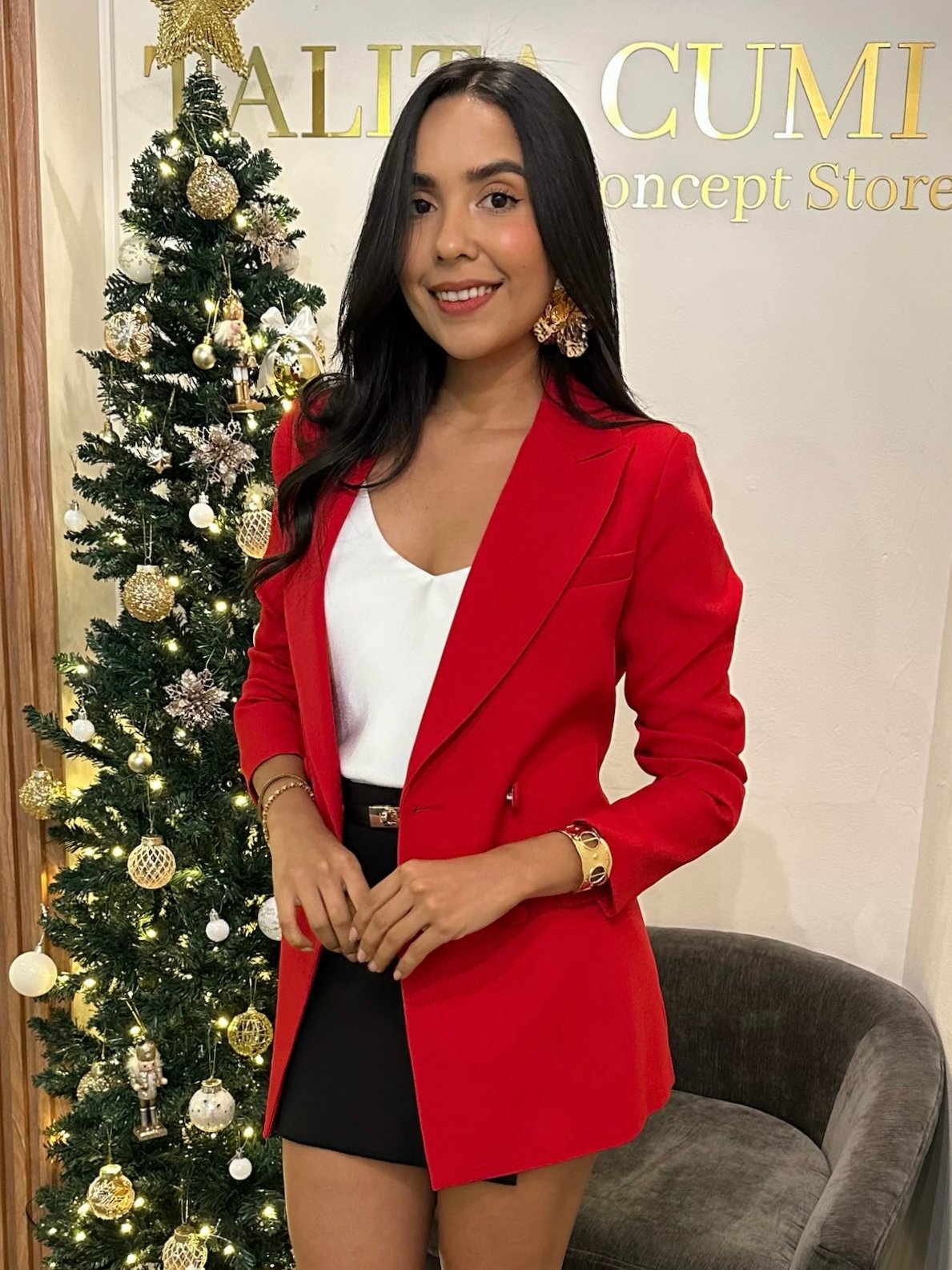 BLAZER CUATRO BOTONES MIT ROJO