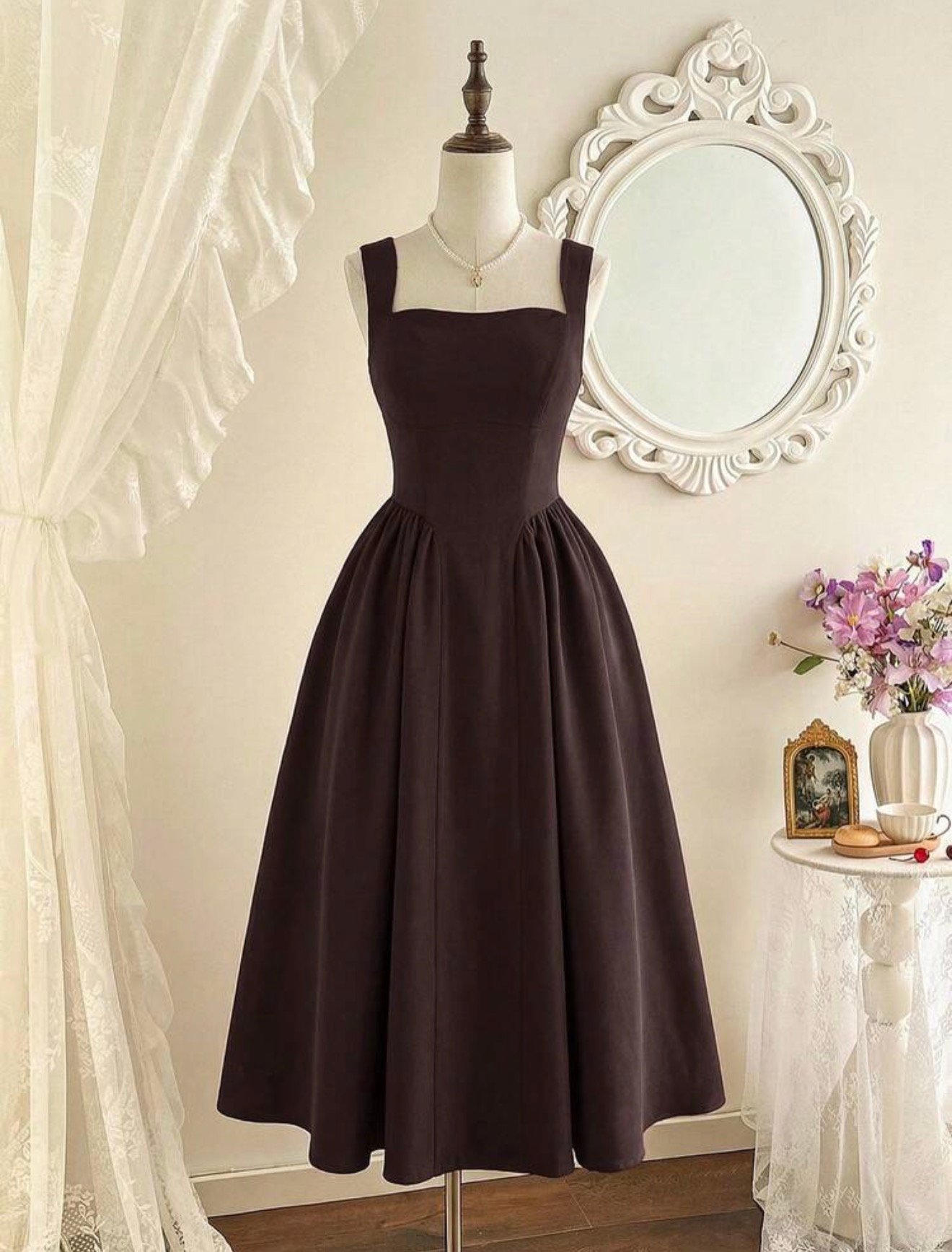 VESTIDO MIDI CORTE A